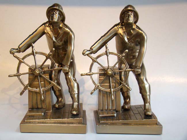 A pair of Gloucester Fishermen Bookends